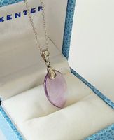 Silber 925 Anhänger Natur-Amethyst  - Neu