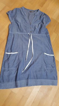 Sommer-Tunika Gr. 38/40, luftig leicht  blau weiss