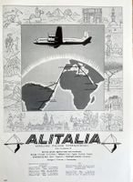 Air Italia Flugzeuge - Alte Werbung / Réclame 1951