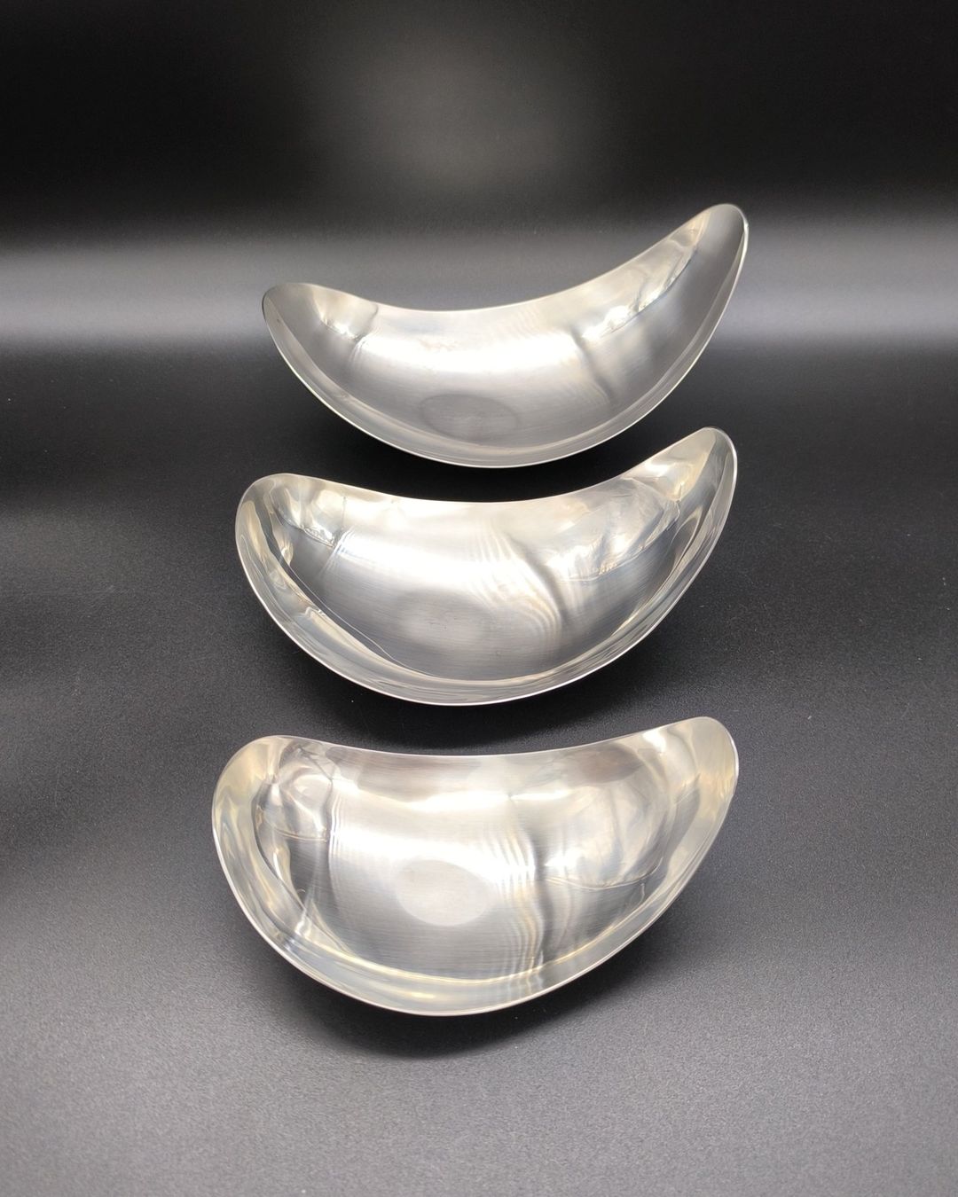 Jensen Ciotole: Georg Jensen Denmark "Leaf" Servierschalen 3er Set Vintage – Usato da Kreuzlingen venduto da topenergie 6
