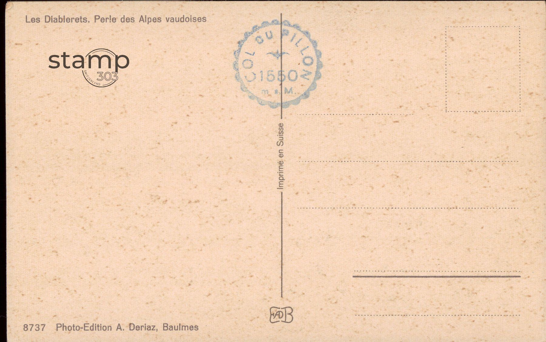 Cartoline postali: AK Les Diablerets_Col du Pillon – Usato da Eggersriet venduto da stamp303 1