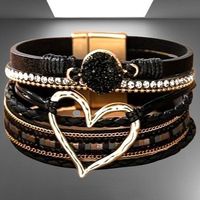 💖 Schönes "LOVE" PU-Leder Armband mit Strass 💎💫