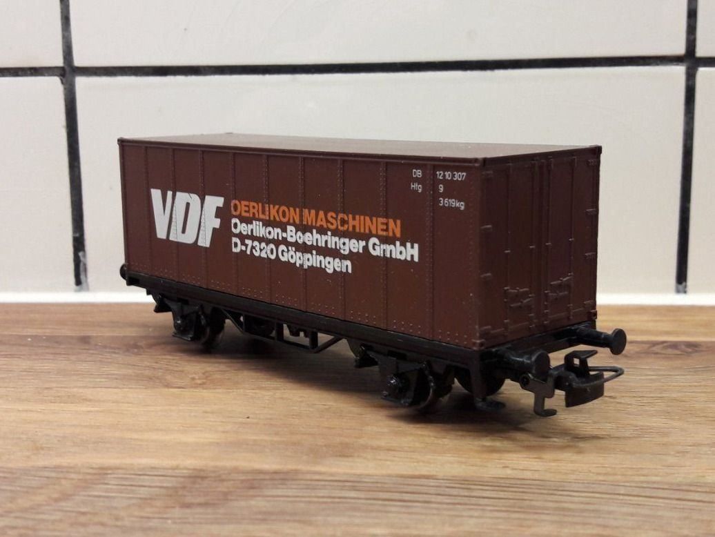 Märklin Modellini di ferrovie: Märklin HO AC : DB wagon container "VDF" – Usato da Buttes venduto da Cafe2005 3