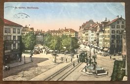 ST. GALLEN -  Marktplatz - Ansichtskarte