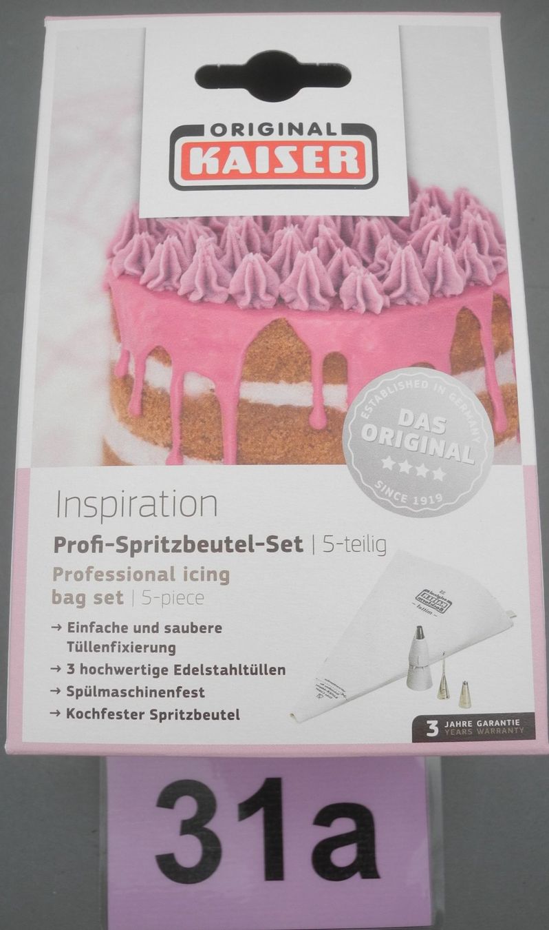 Kaiser Elettrodomestici da cucina: Kaiser Profi Spritzbeutel-Set, 5teilig, Nr. 31a – Nuovo e nell'imballaggio originale da Kottwil venduto da Crazyrolf
