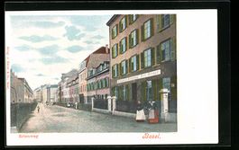 Basel, Strassenpartie vom Erlenweg, Rest
