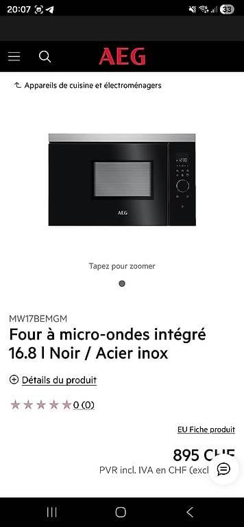 Fours: AEG Four à micro-ondes intégré – Neuf avec emballage d'origine à Sion par gosendes