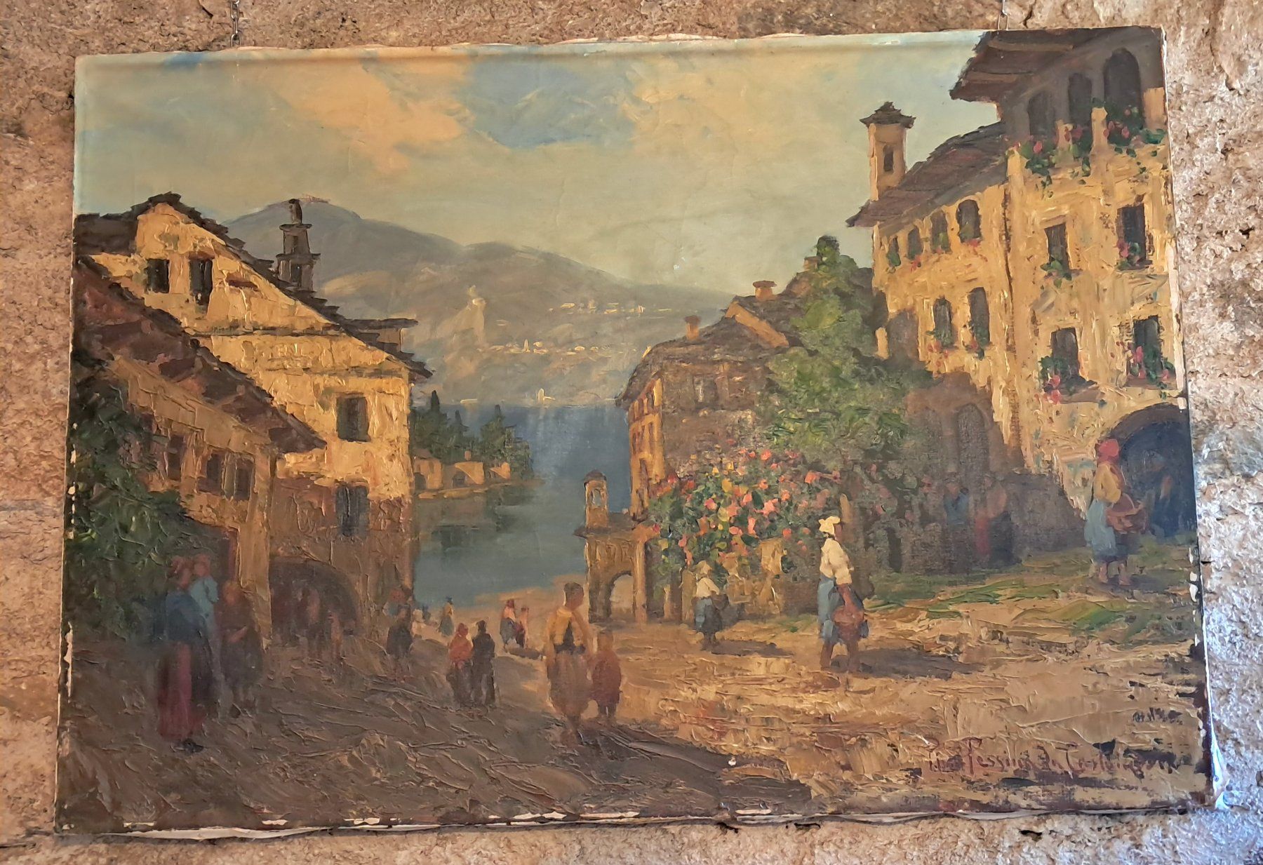 Dipinti: Quadro paesaggio Lago di Orta – Usato da Breganzona venduto da lab_h6sb