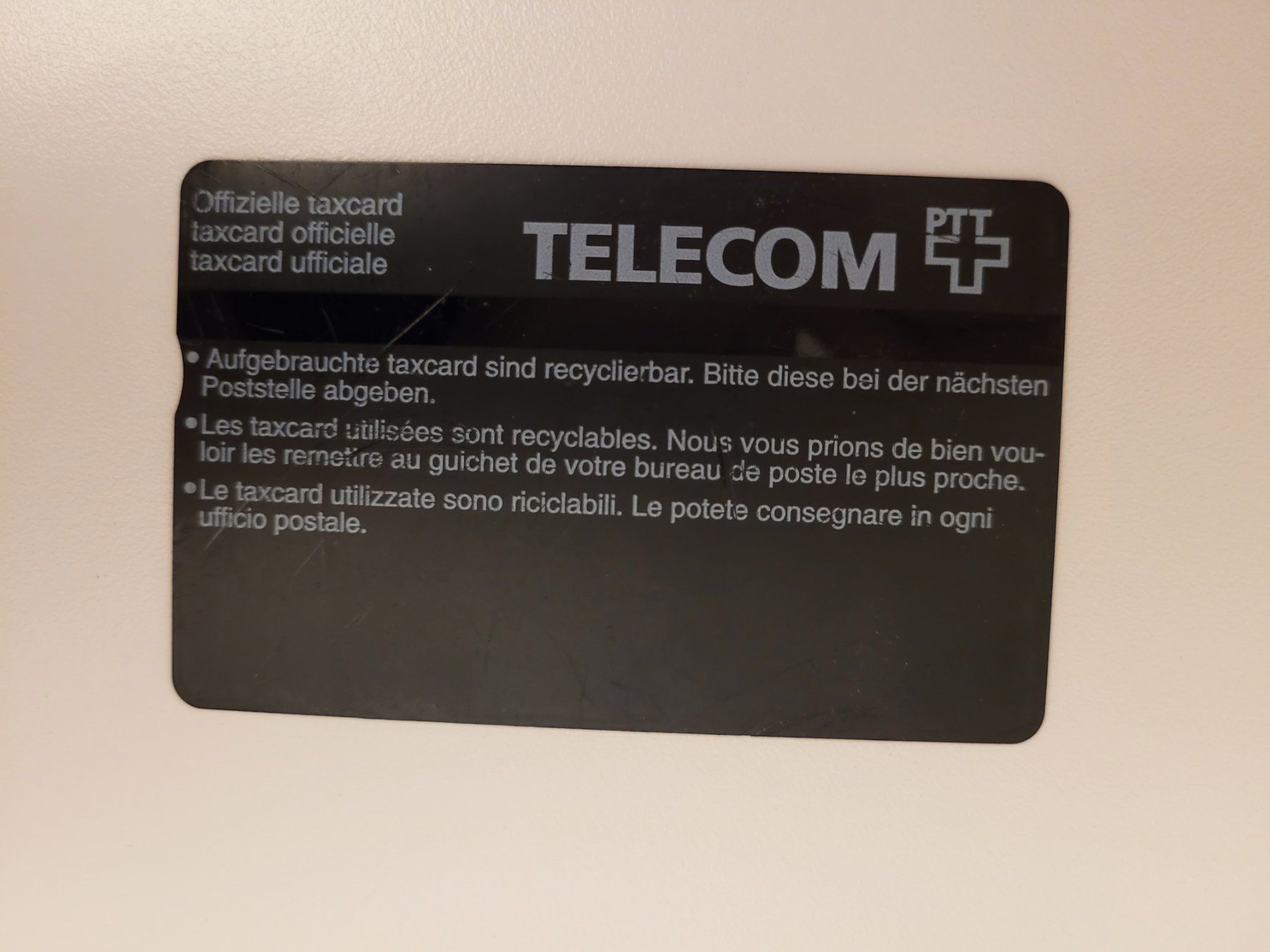 Schede telefoniche: Taxcard PTT Stalden – Usato da Inwil venduto da Flower2325 1