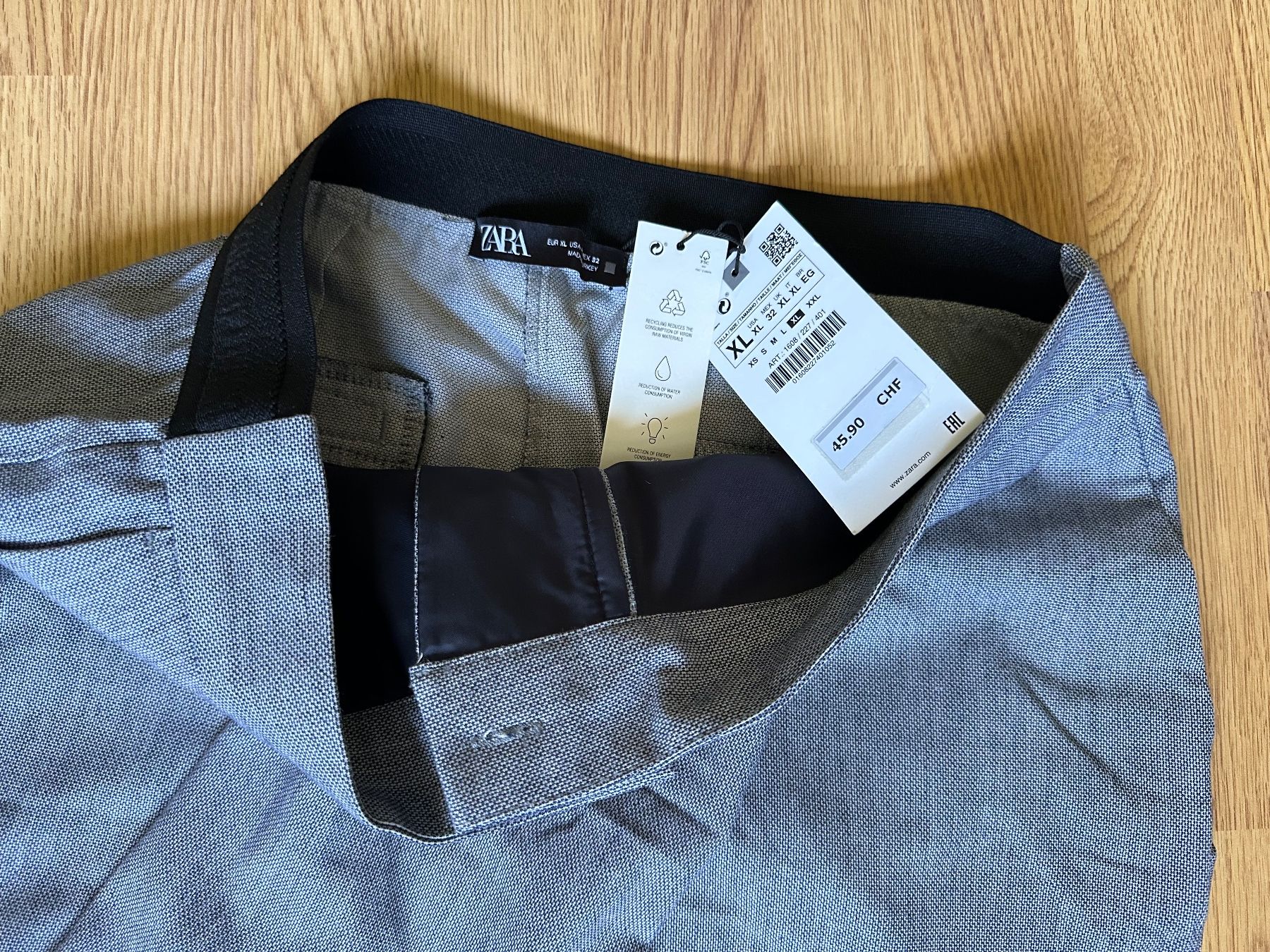 Zara Pantaloni: Zara grau Hose, Gr. XL, Neu – Usato da Adliswil venduto da kik_9xns 4