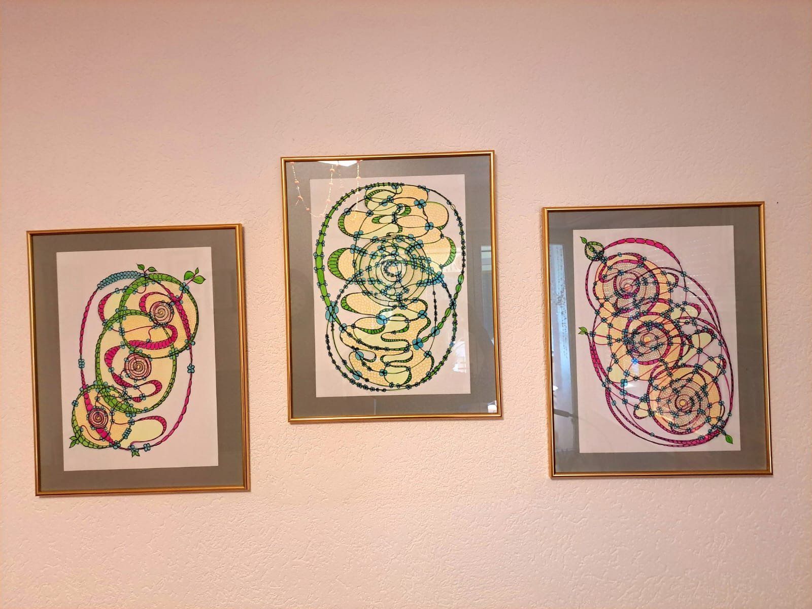 Dipinti: 3er Set Originale Kunstwerke, abstrakte Zeichnungen, – Nuovo e nell'imballaggio originale da Bex venduto da Dani-Dany 8