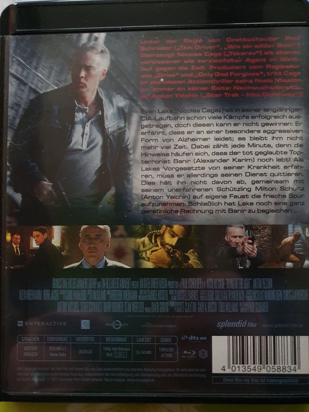 Alle DVDs: Blu-ray Dying of the Light Nicolas Cage – Gebraucht aus Eiken von Lashar 1