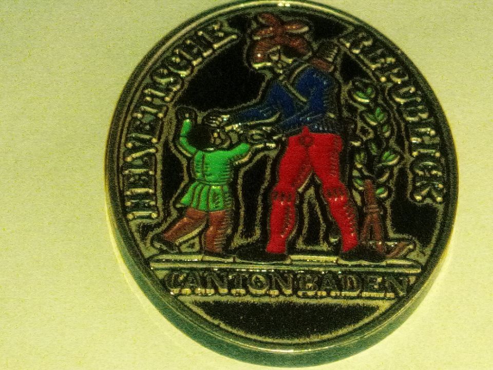 Medaglie: Plakette Spanisch-Brödli-Zunft Baden – Usato da Zürich venduto da Mitzi6 1