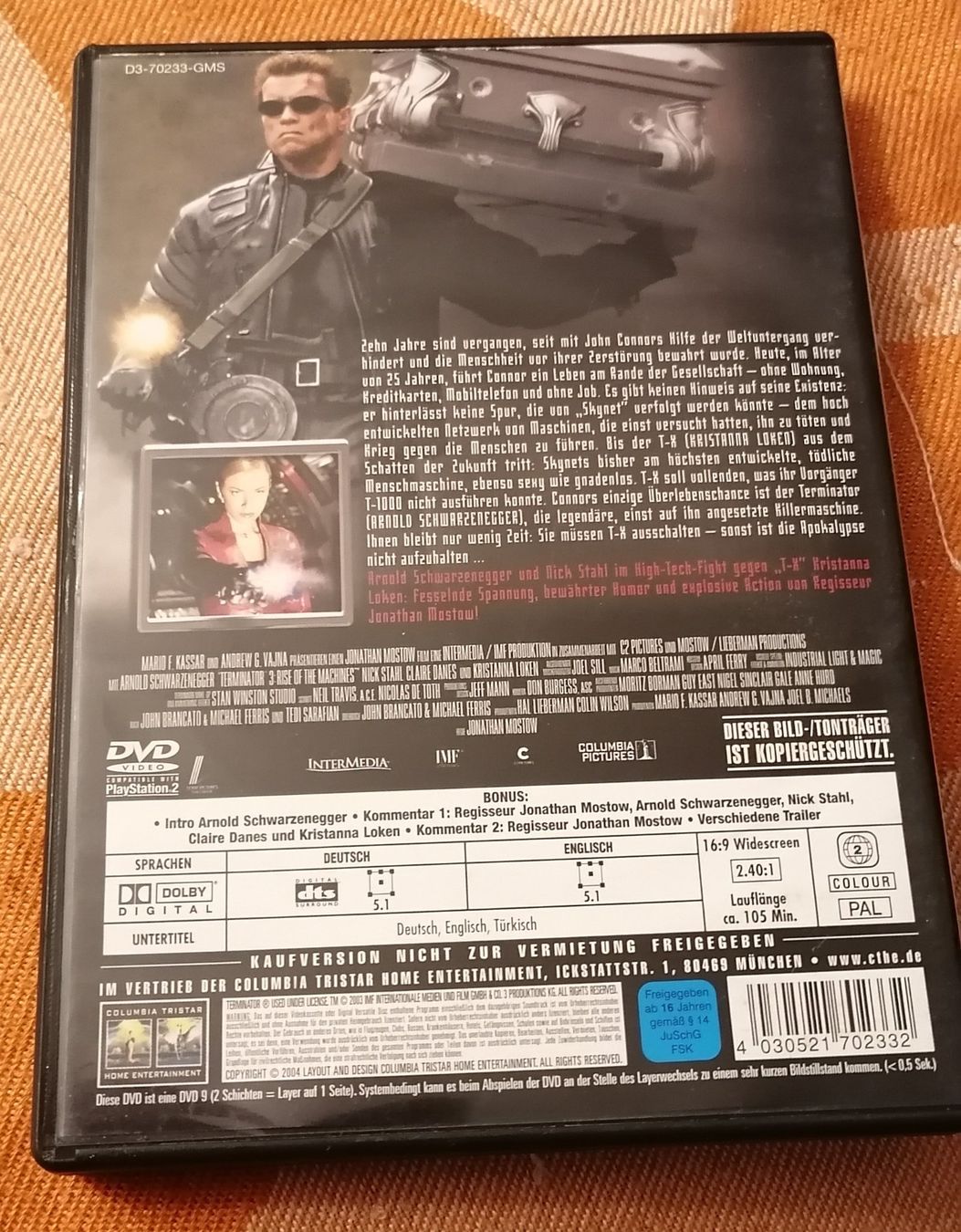 Tutti i DVDs: Terminator 3 - DVD - guter Zustand – Usato da Elsau venduto da 1995staub 1