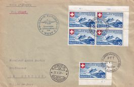 Swissair Europaflug West Zürich - Zürich 1939 (ital. Frank.)