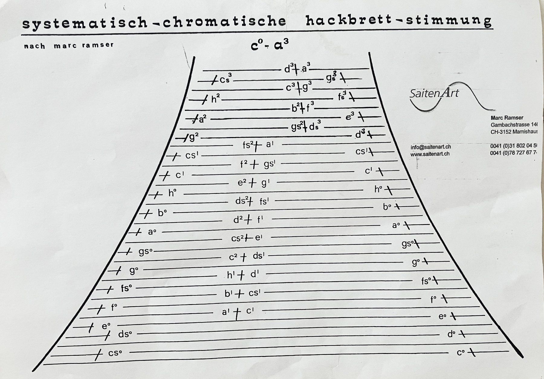 Strumenti musicali: Systematisch chromatisches Hackbrett – Usato da zürich venduto da Simott 9
