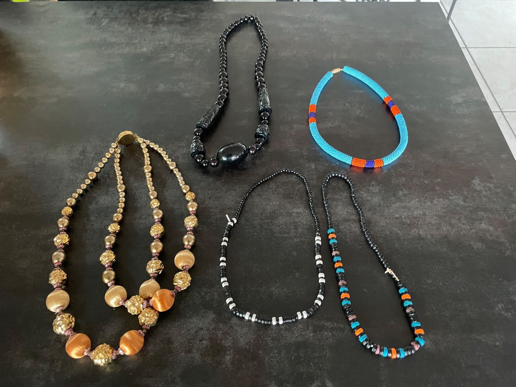 Ketten: Lot de 5 Colliers Vintage – Gebraucht aus Vallamand von Bricbracbroc82 1