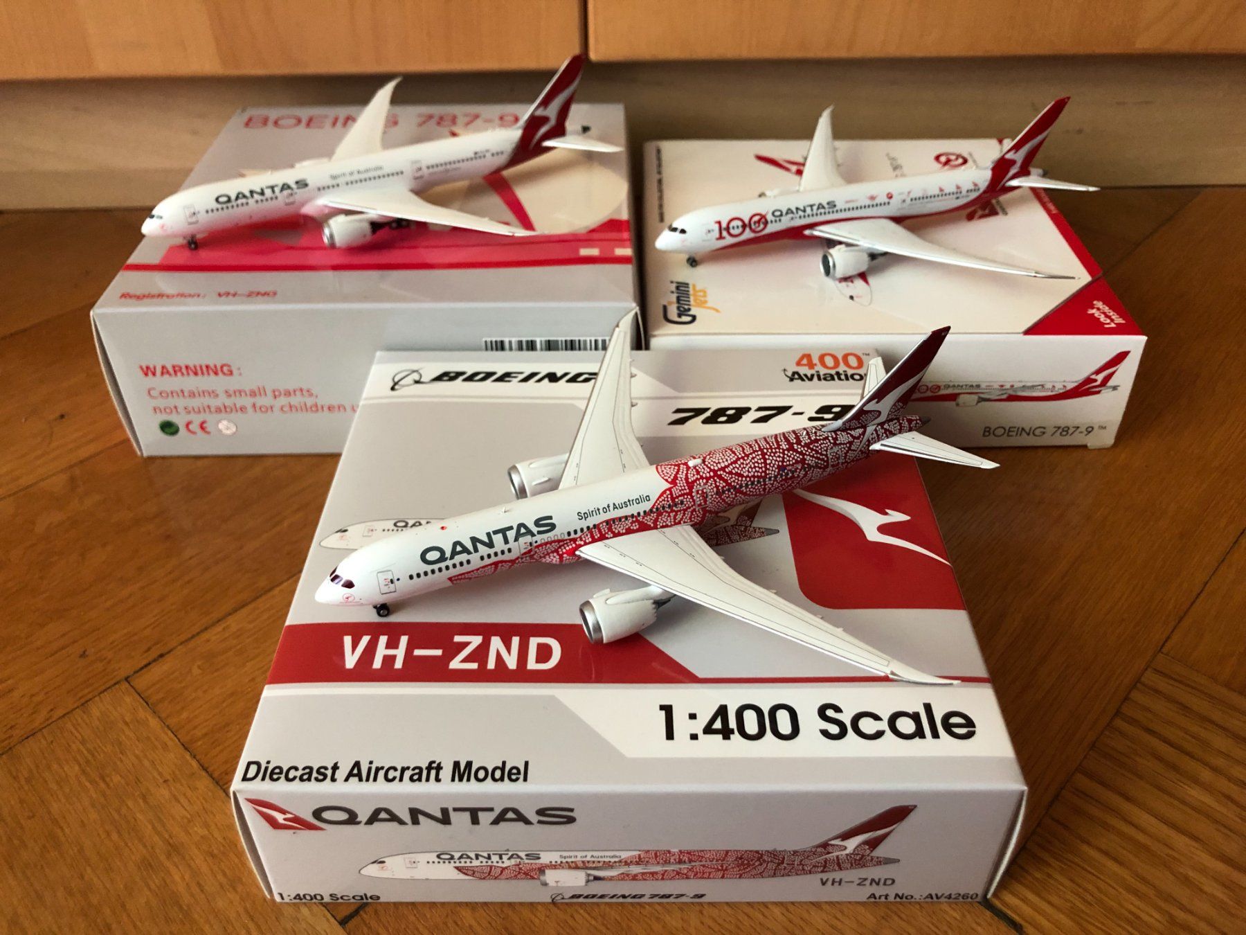 Boeing Modellbausätze & Standmodelle: Qantas 3X B787-9 Set - 1/400 – Neu und originalverpackt aus Genève von SwissLX23