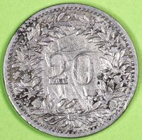 1885 / FR. 0.20 - MÜNZE / RECHT GUT ERHALTEN