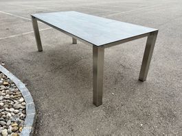 Keramik Gartentisch 260 x 110 cm