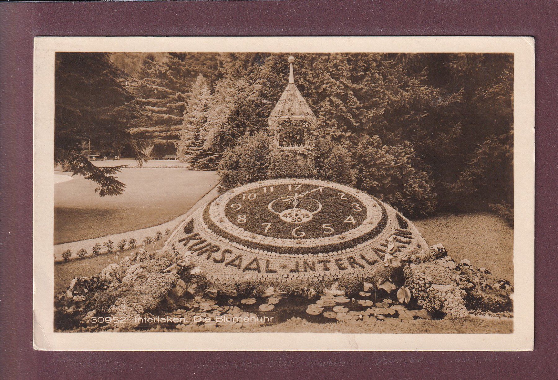 Cartes postales: INTERLAKEN - Blumenuhr - 1927 – D'occasion à Pully par nicecards