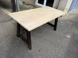 Rustikaler Holztisch, Arbeitstisch, Ladentisch 160 x 80 cm