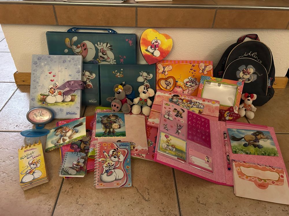 Mega Diddl Set mit Ordnern, Plüsch, Rucksack & vielen Extras (Gebraucht ...