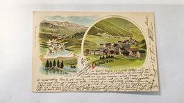 Ancienne carte postale, Gruss aus Churwalden 1898