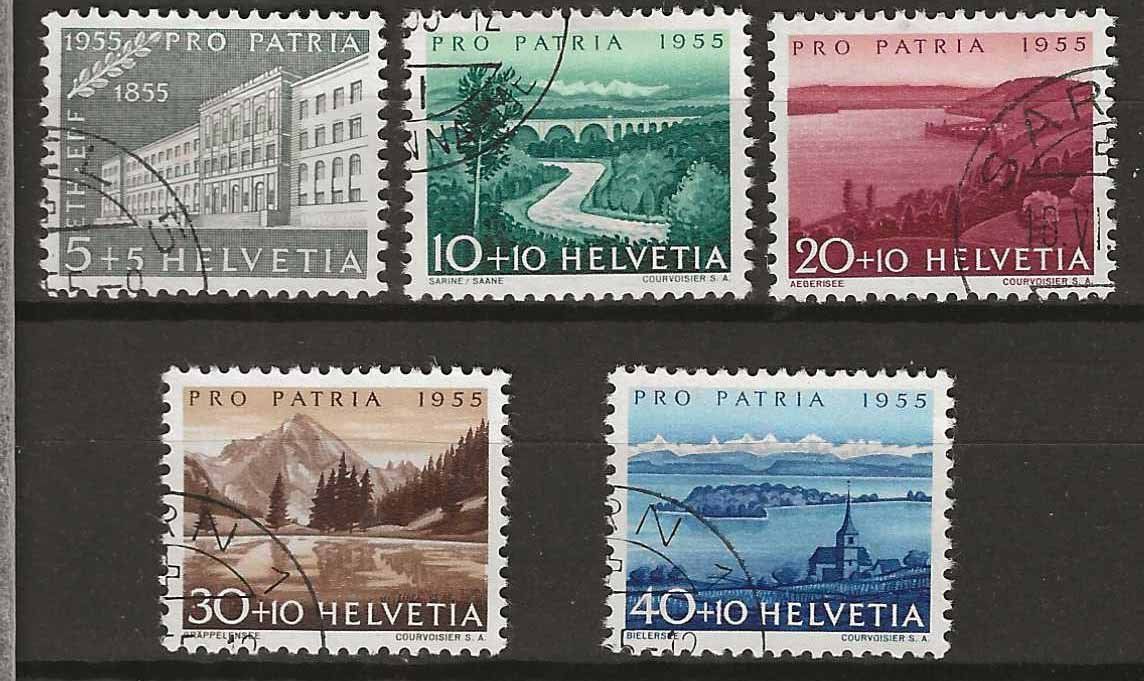 Tutti i francobolli: PP055 - Pro Patria 1955  obl. – Usato da Trélex venduto da Phil_Albert