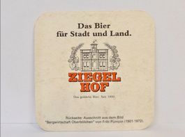 Bierdeckel ZIEGELHOF Bier Untersetzer Vintage Rarität