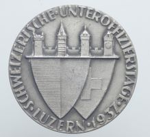 Medaille, Unteroffizierstage Luzern 1937 Silber