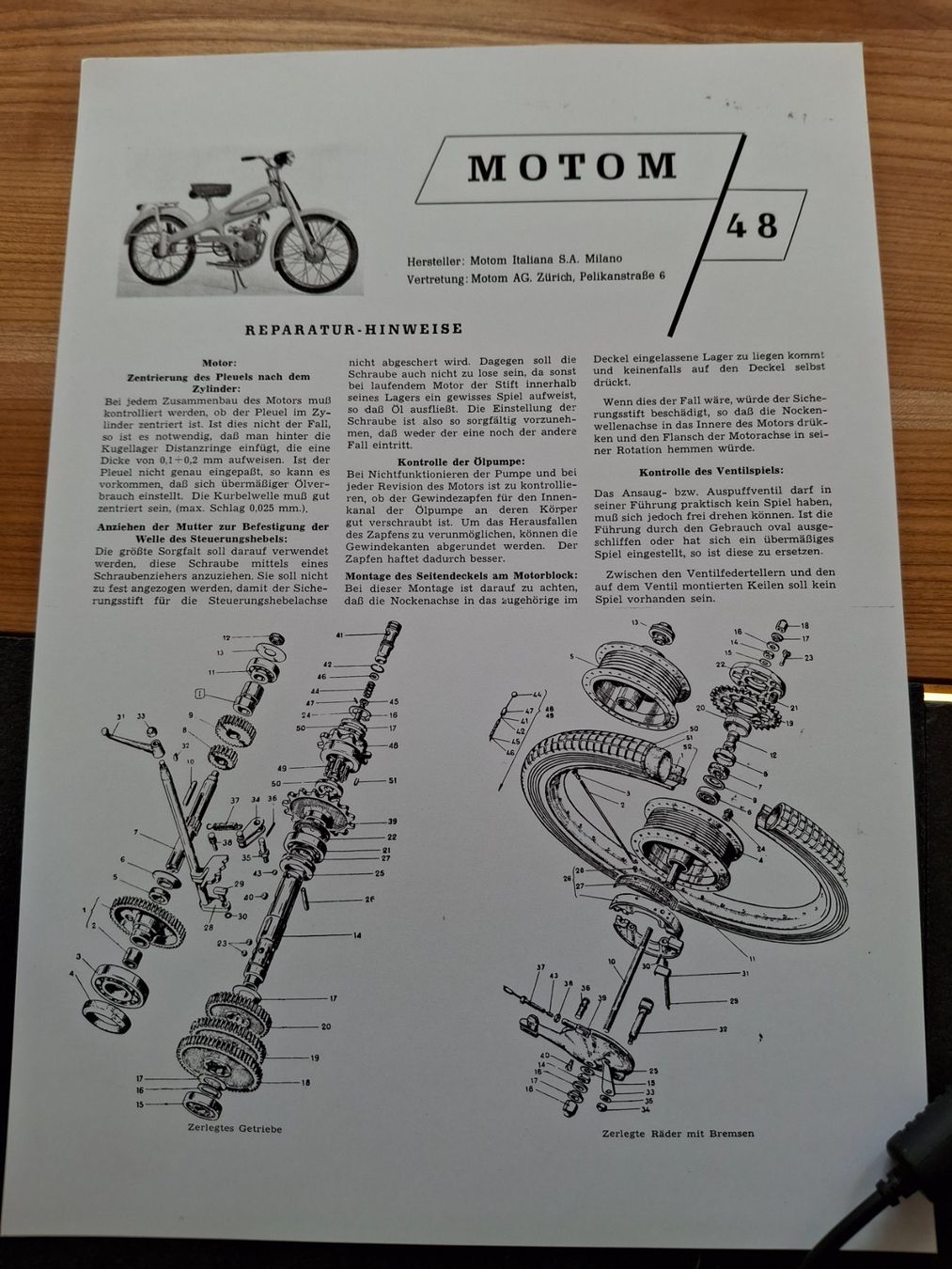 Motom Tutti i ricambio per moto: OLDTIMER MOTOM 48 NOS NEUE ORIGINALE ÖLPUMPE – Nuovo e nell'imballaggio originale da Wängi venduto da Toeff85 4