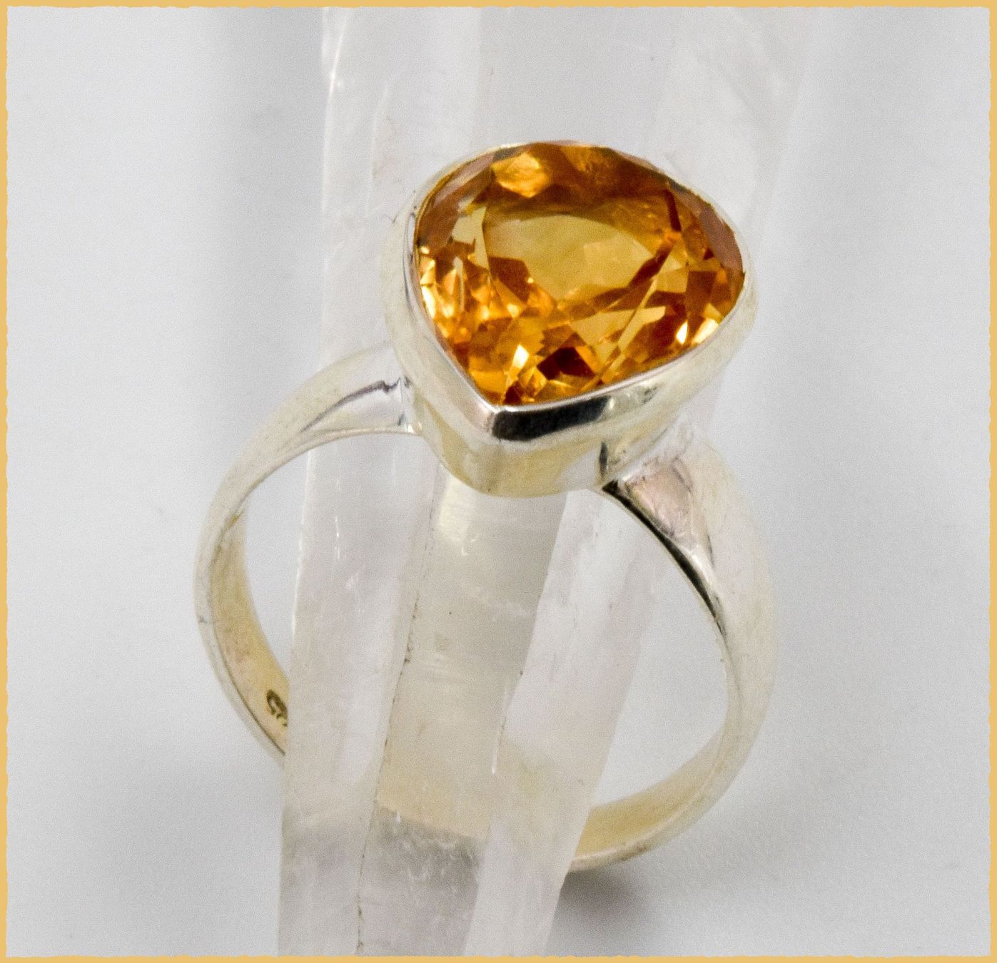 Anelli: ♛ Grosser Citrin 925 Silberring – Nuovo e nell'imballaggio originale da Oberglatt ZH venduto da Hot-Spot 1