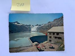 Postkarte Staubecken und Berghaus Oberaar 2340m Grimsell