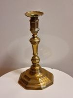 Vintage Messing Kerzenständer 24 cm achteckig