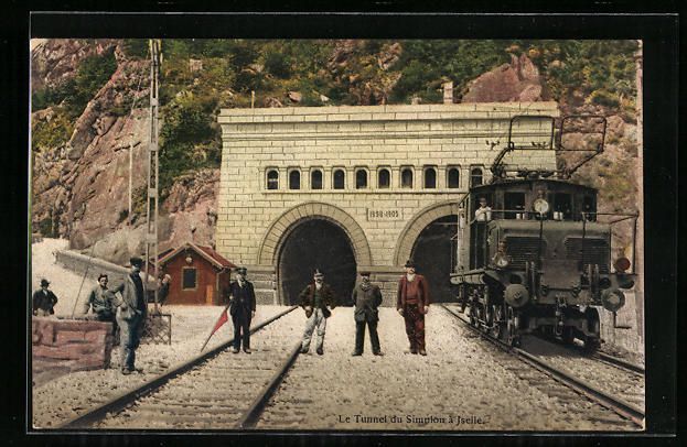 Cartes postales: Iselle, Le Tunnel du Simplon, Eisenbahn, – D'occasion à Berlin par bartko-reher
