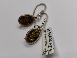 Echte Bernstein Ohrringe, Silber 925