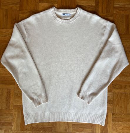 Herren Pullover ZARA Grösse L, Farbe OFFWHITE-CREAM