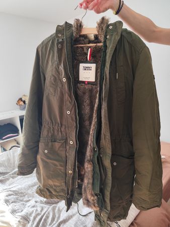 Parka chaude d'hiver kaki, taille s - Tommy hilfiger