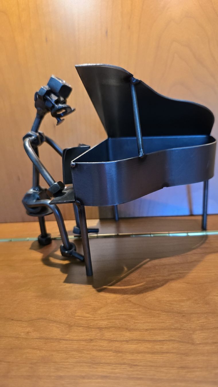 Statuette: Klavierspieler aus Metall – Usato da Zürich venduto da Bauer19 3