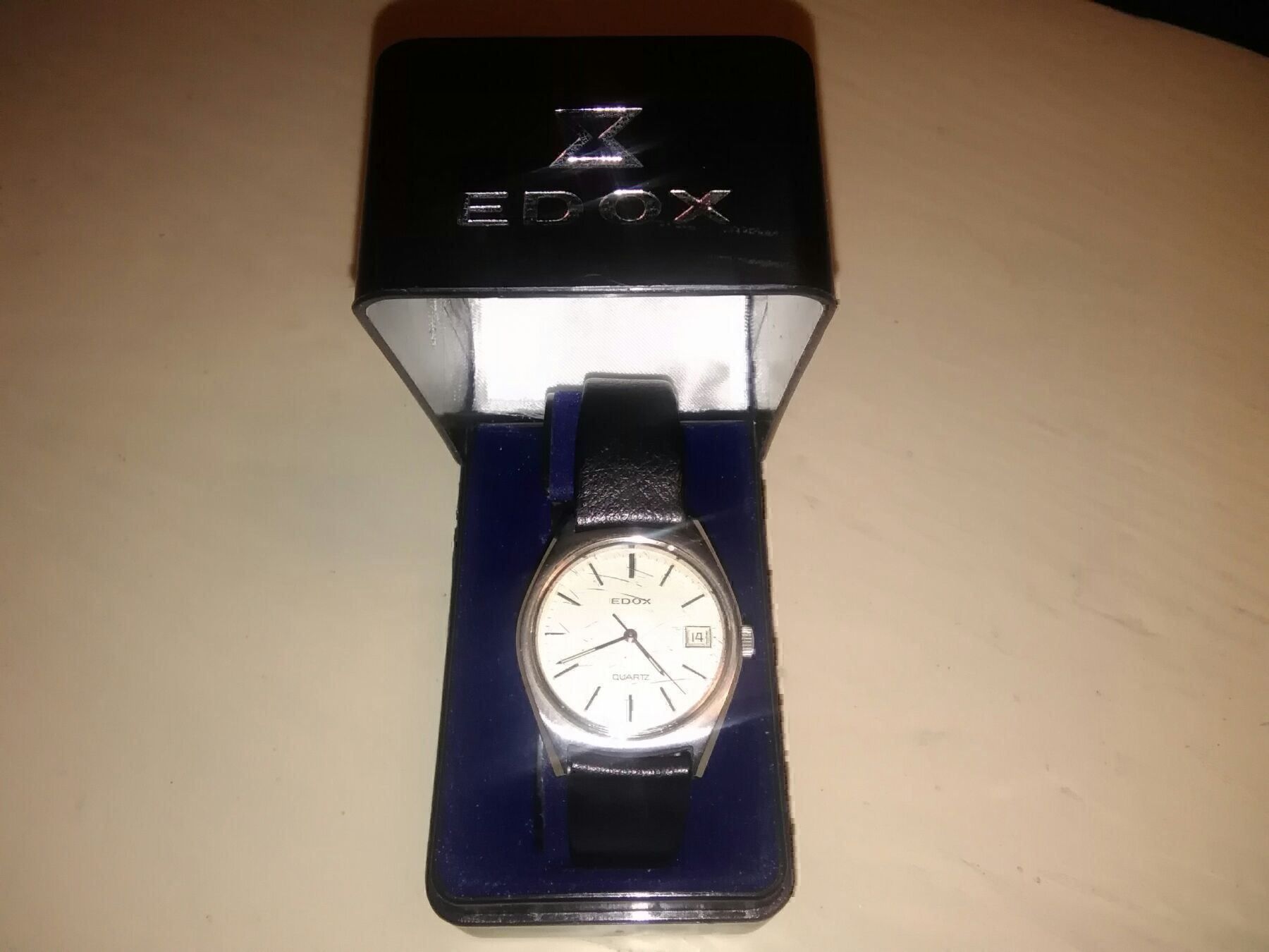 Edox Orologi: EDOX Herren-Uhr. Quartz, Lederband – Usato da Neuenhof venduto da elRey123 5