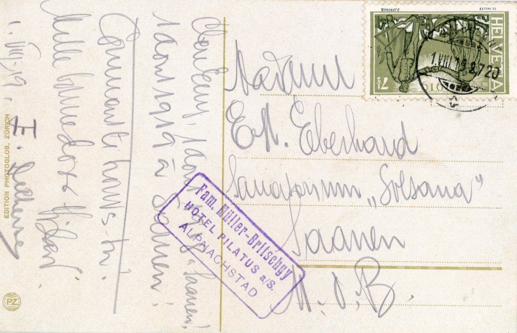 Cartoline postali: Alpnachstad  OW      um 1919 – Usato da Brig venduto da Valcards54 1