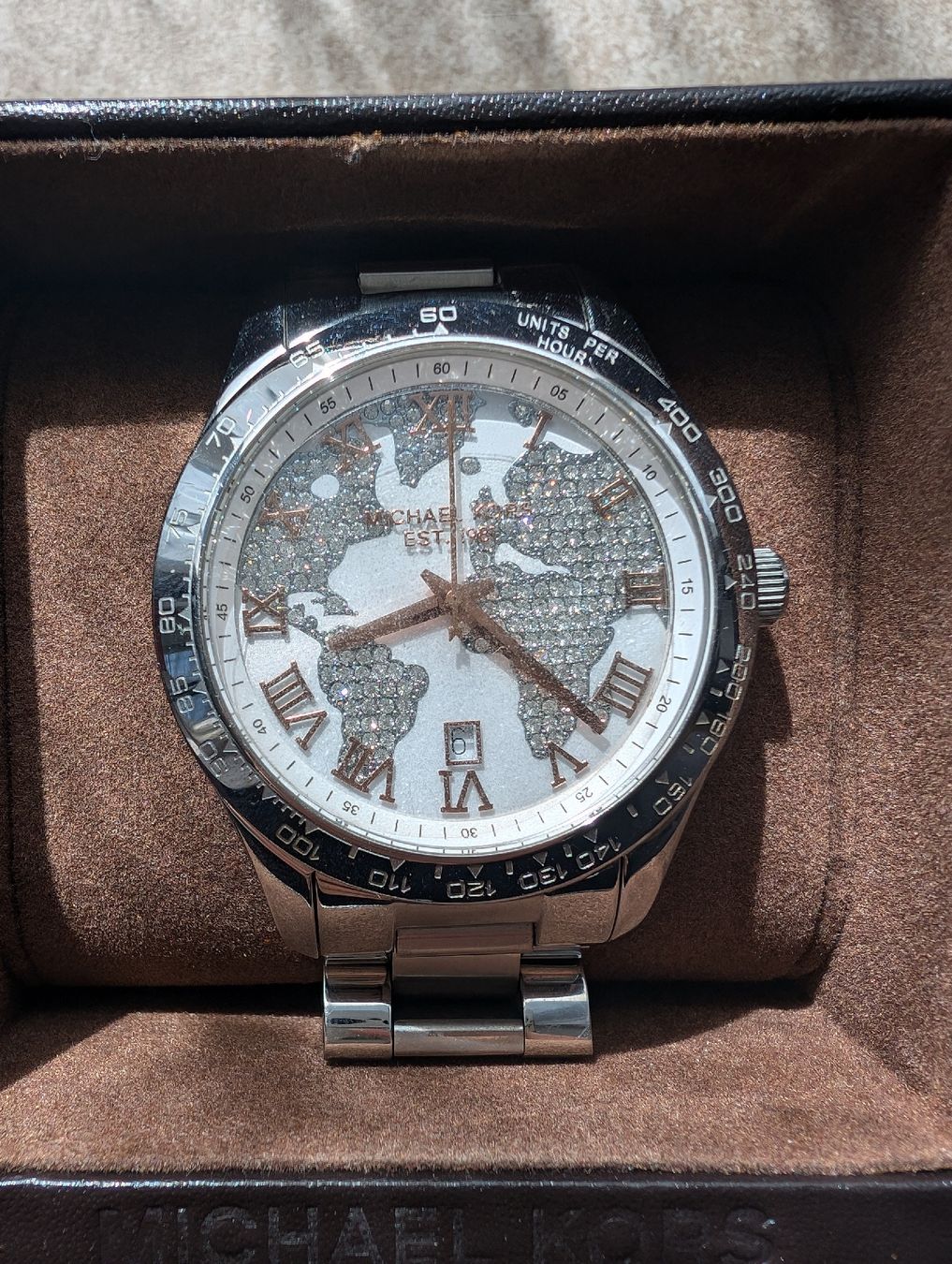 Michael Kors Orologi: Elegant Michael Kors World Map Watch w/ Crystals – Nuovo (secondo la descrizione) da Sierre venduto da Dorianex6