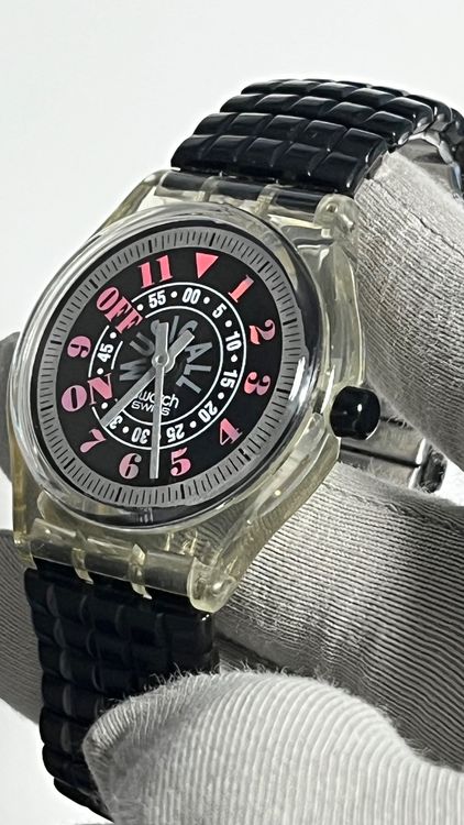 Coole Swatch Music Call Uhr, Kultuhr mit schwarzem Armband! 5