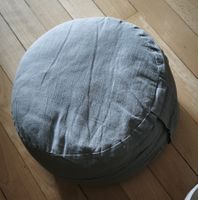 Meditationskissen rund grau mit Tasche, neu, ungebraucht