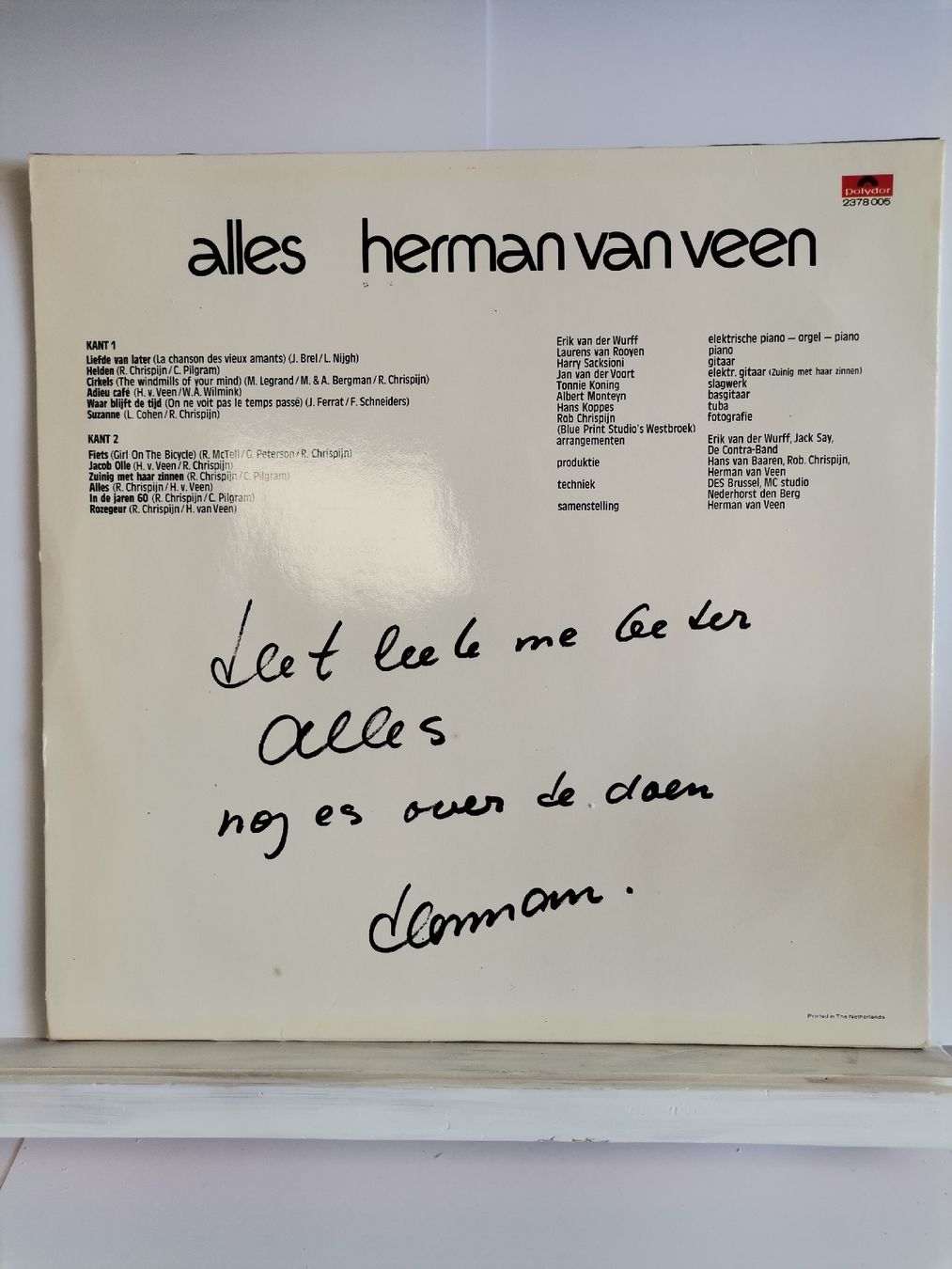 Dischi in vinile: Herman van Veen - Alles - Original Vinyl LP – Usato da St. Gallen venduto da Bir_Rer 1