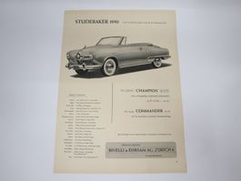 1950 Orig. Werbung, Studebaker Champion, Binelli & Ehrsam