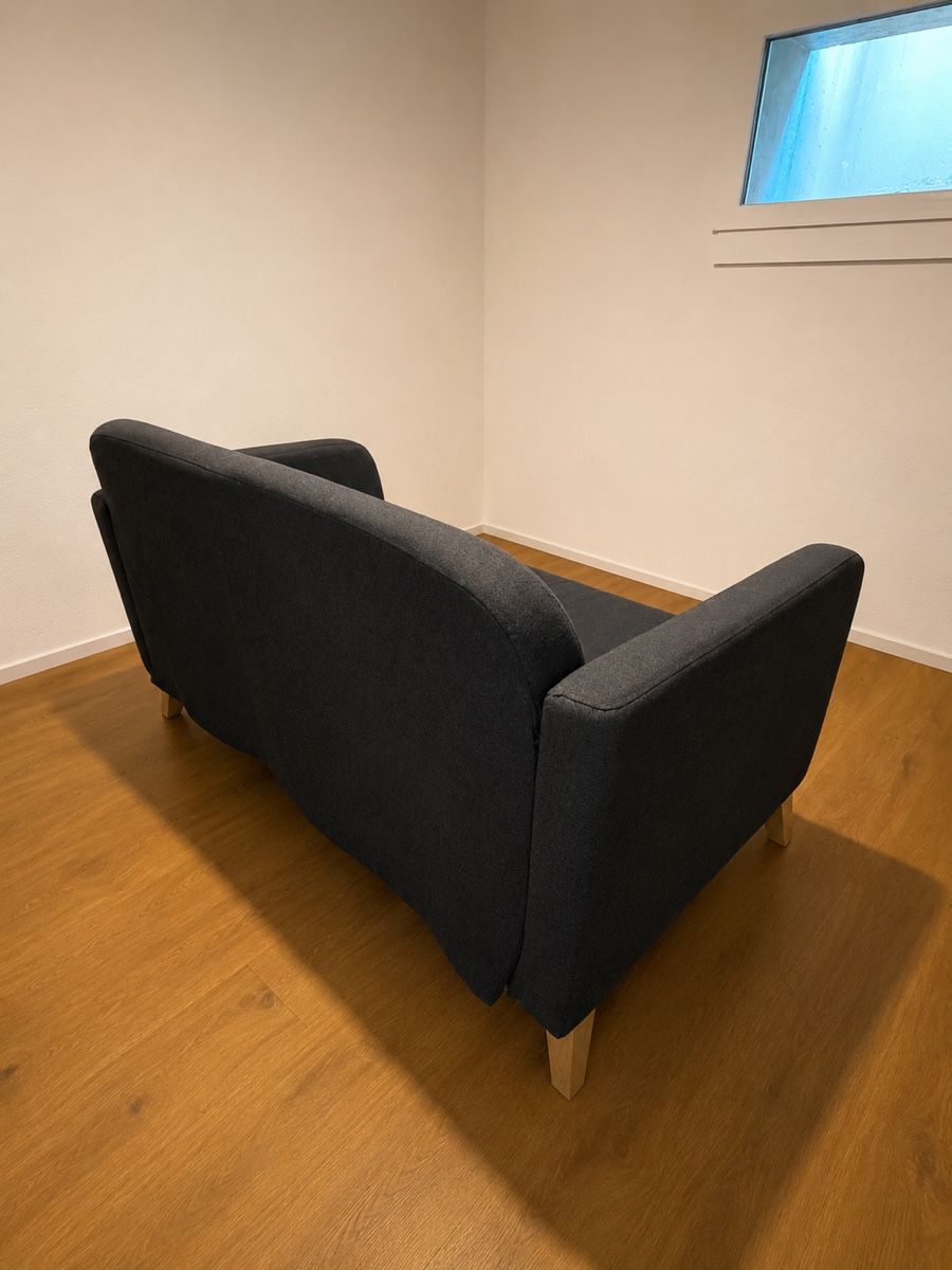 Ikea Divani: Sofa dunkelgrau Stoff 2-Sitzer – Usato da Grosshöchstetten venduto da senseirocs 1