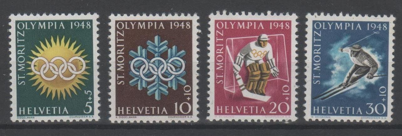 Alle Briefmarken: Olympische Winterspiele St.Moritz 1948** – Neu (gemäss Beschreibung) aus Remetschwil von Hofiii