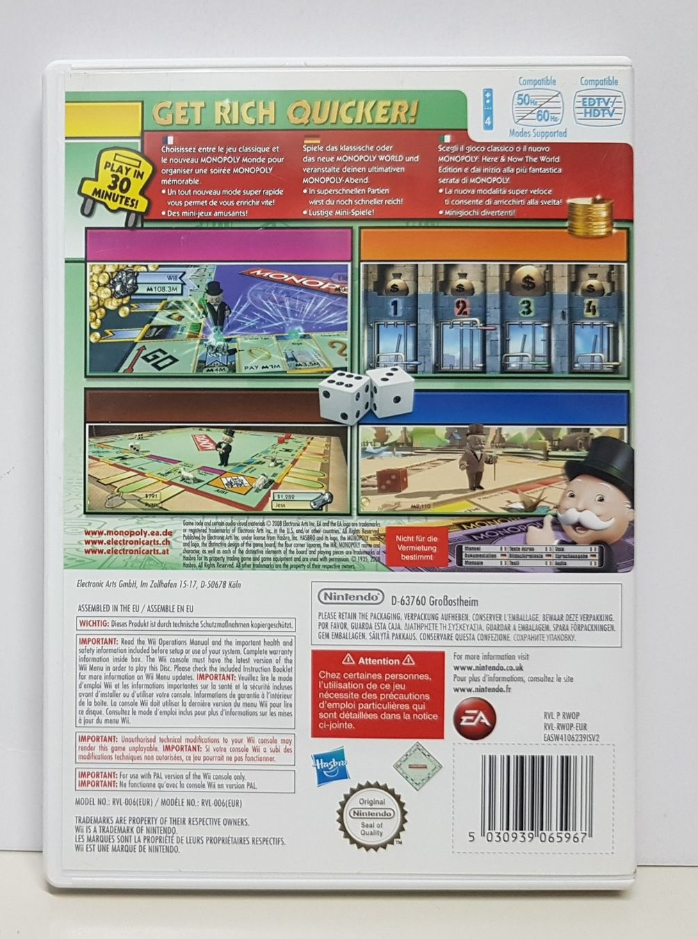 Nintendo Giochi: Wii Monopoly mit Classic & World Edition – Usato da Schüpfheim venduto da Game-Paradis 2